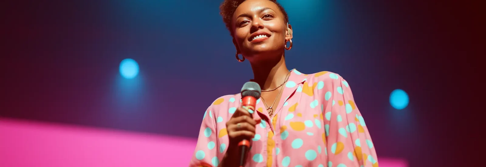 Woman Performing on Stage